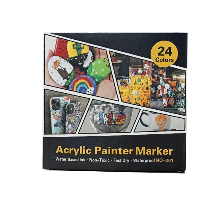 24-kolorowy wodoodporny akrylowy marker malarski